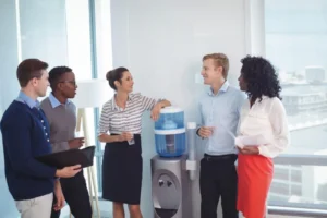Five-gallon water jugs
